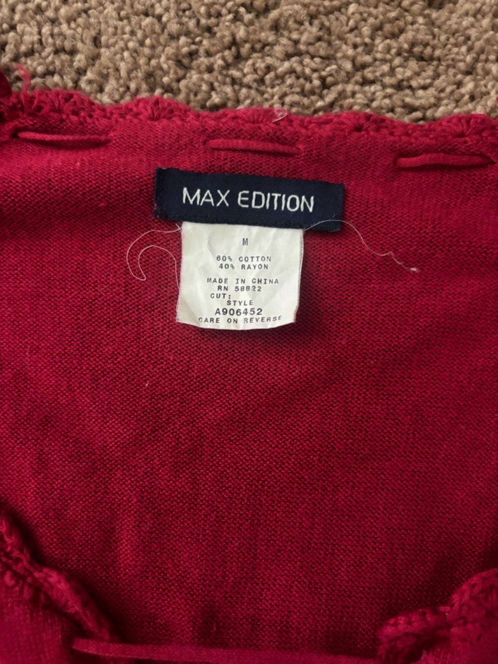 Max Edition Raspberry Red Short-Sleeve Casual Dress - Picture 2 of 2